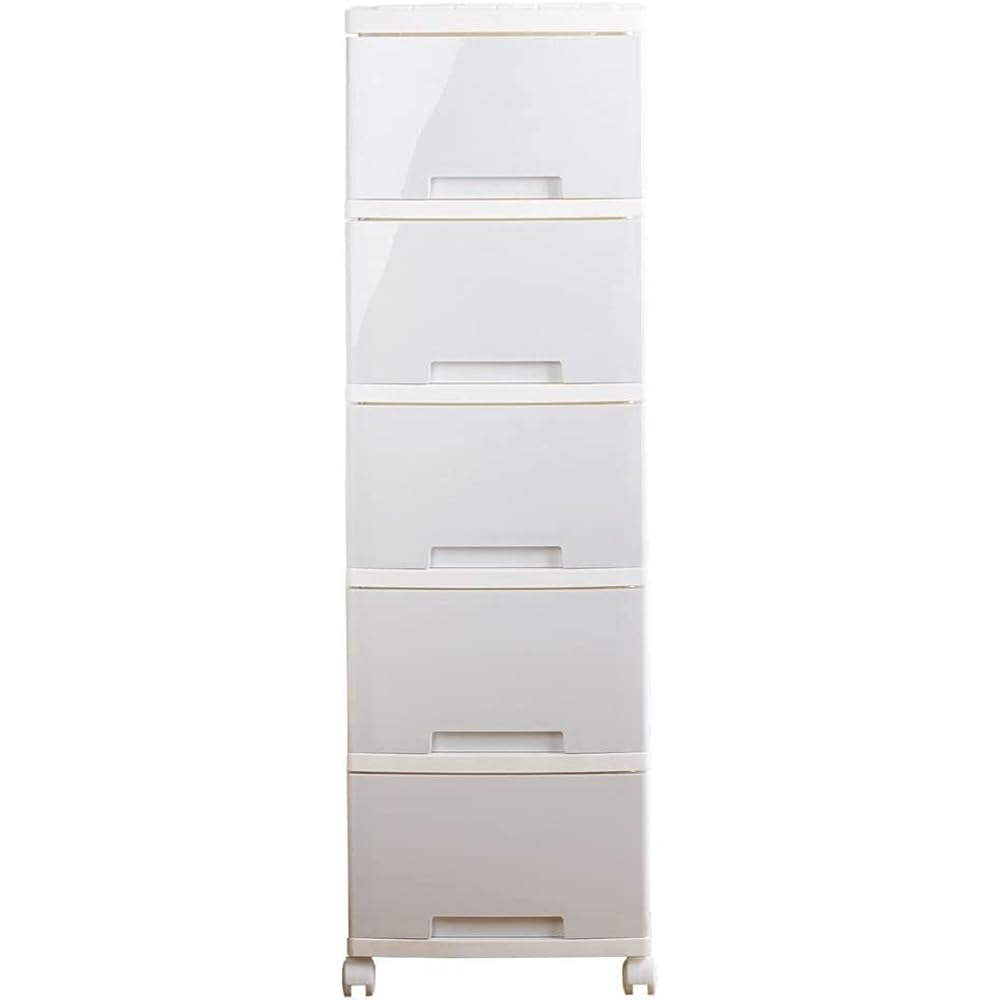 ILC LUGS Storage Chest 5 Tiers Silky White W34 x D47 x H110cm