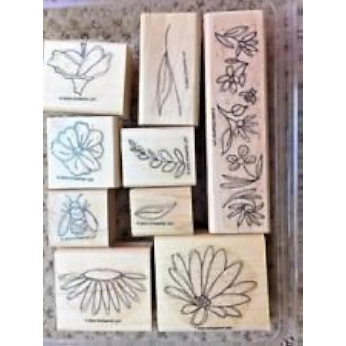 Stampin' Up in Full Bloom Set of 9 Rubber Stamps