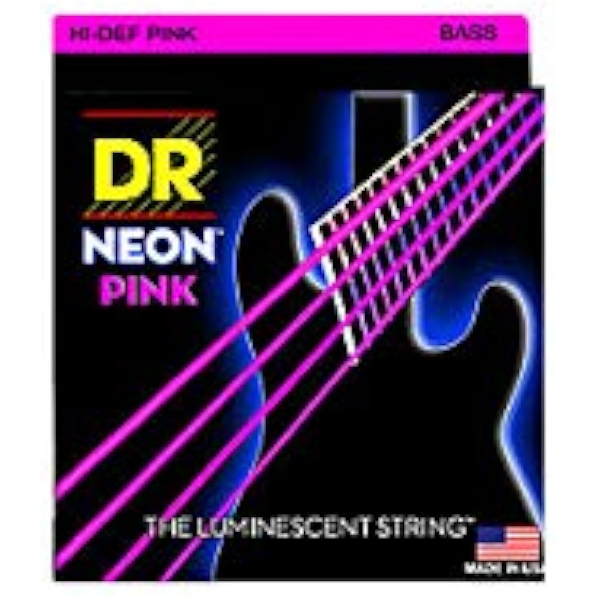 DR 5-string electric bass strings NPB5-45 Hi-Def NEON PINK