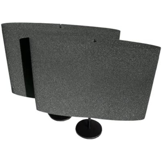 AURALEX Sound-absorbing material for streaming, set of 2, stand included, charcoal gray, DeskMAX Home Office
