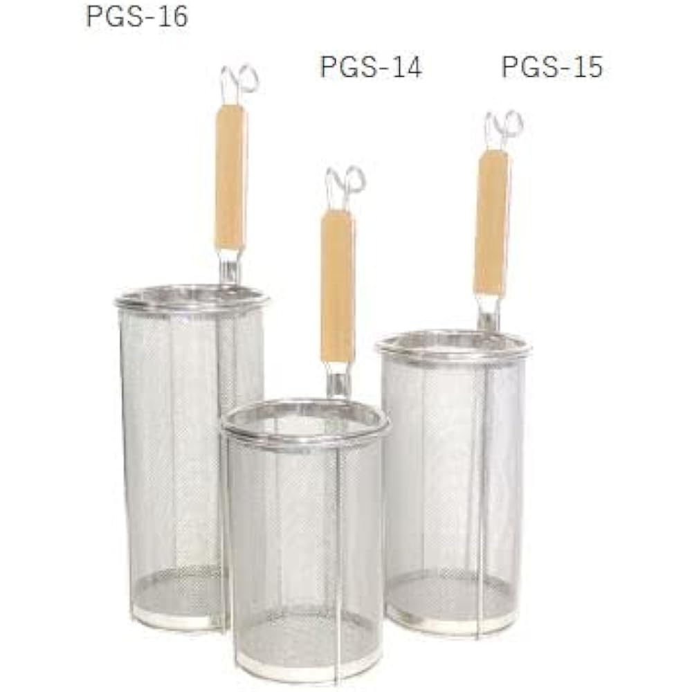 PGS-14 Wooden Handle Round Tebo 190mm Kinii Kogyo Colander