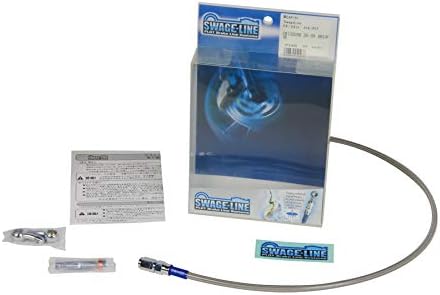 SWAGE LINE Front Brake Hose KIT Aluminum (Red/Blue) Clear Hose ZRX1200 DAEG (09-12) SAF730 [HTRC3]