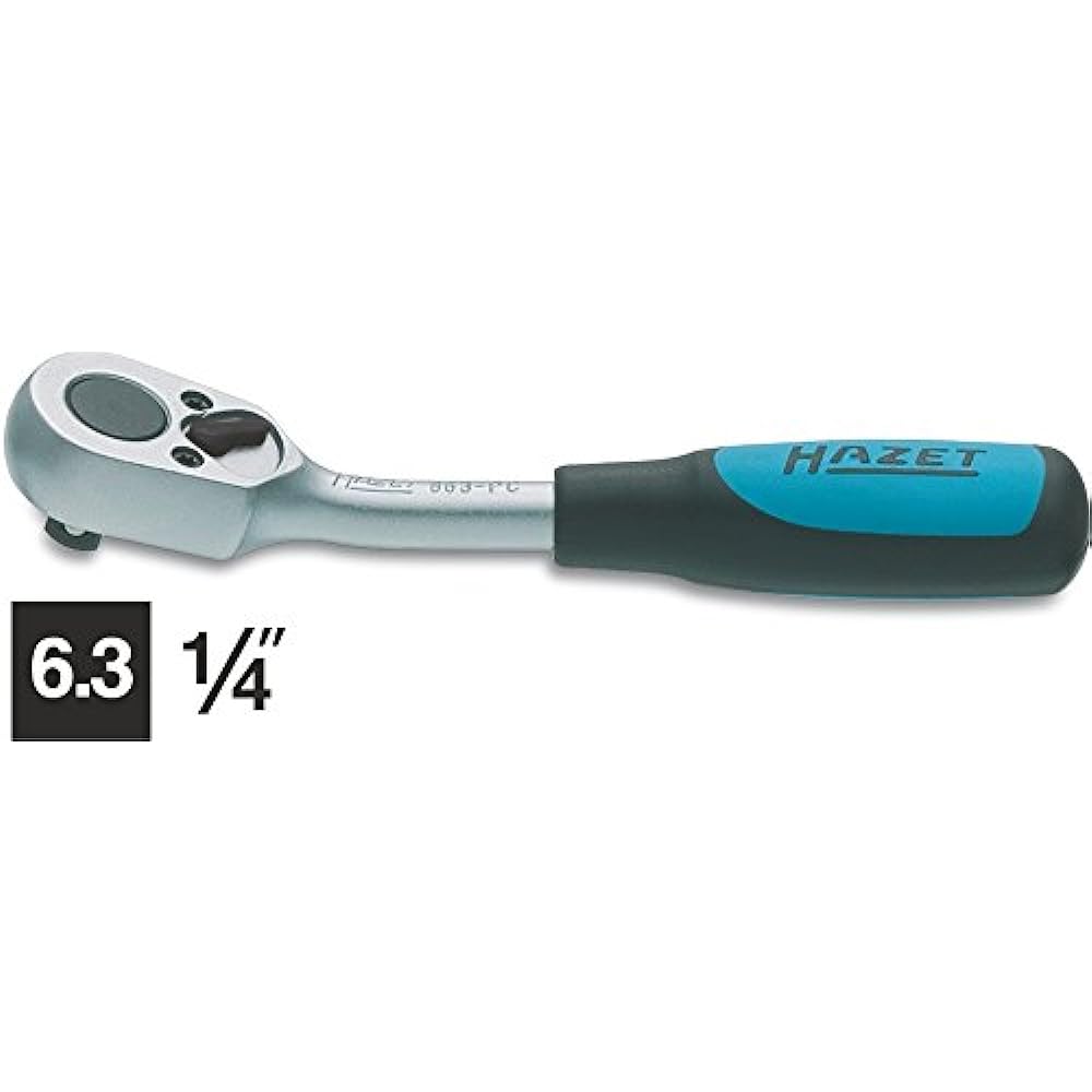 HAZET Ratchet Handle (Oval Head Bent Type) Drive Angle 6.35mm 863PC