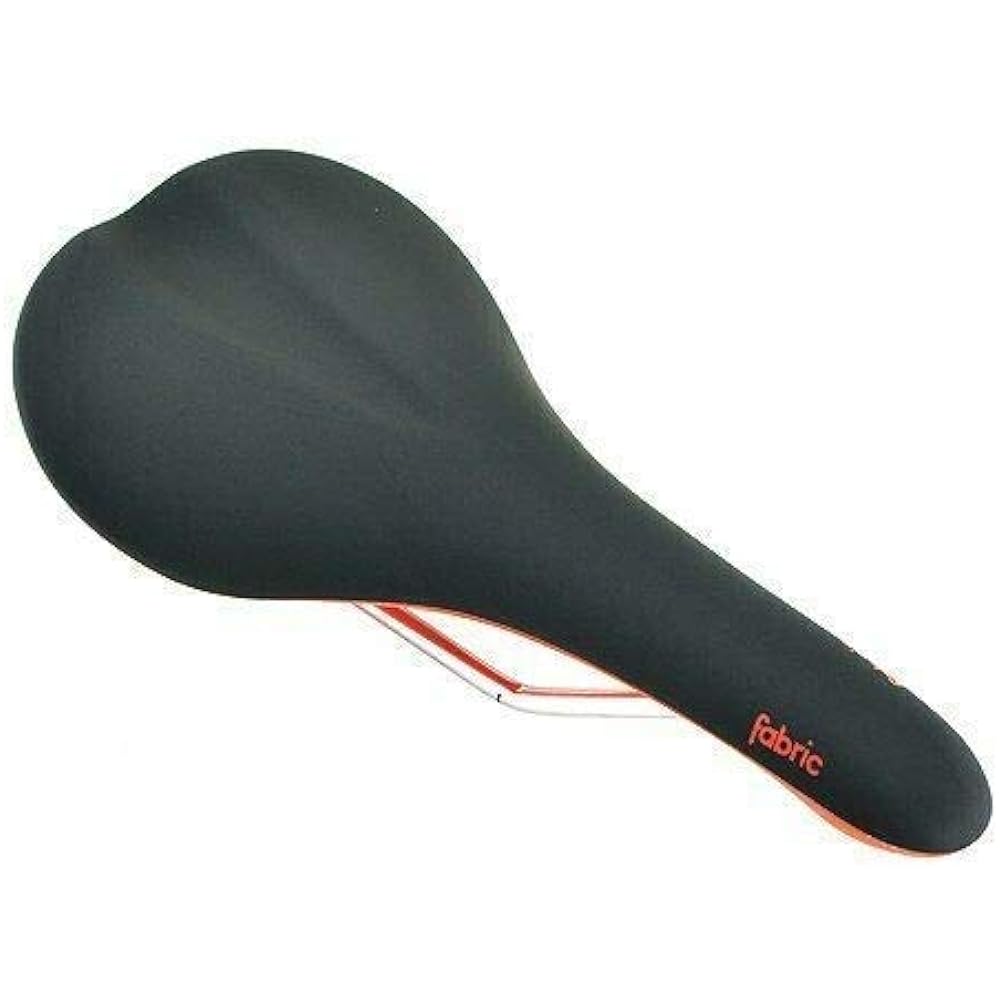 Fabric Scoop Elite Shallow Cro-Mo Rails Road MTB Saddle, Black and Red, VL1790