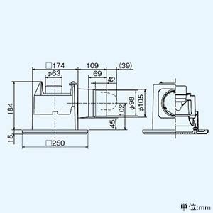 Mitsubishi Electric (MITSUBISHI ELECTRIC) Mitsubishi Electric MITSUBISHI Ventilation fan Ceiling embedded type Low noise type [VD-10ZC11-BL] VD-10ZC11-BL