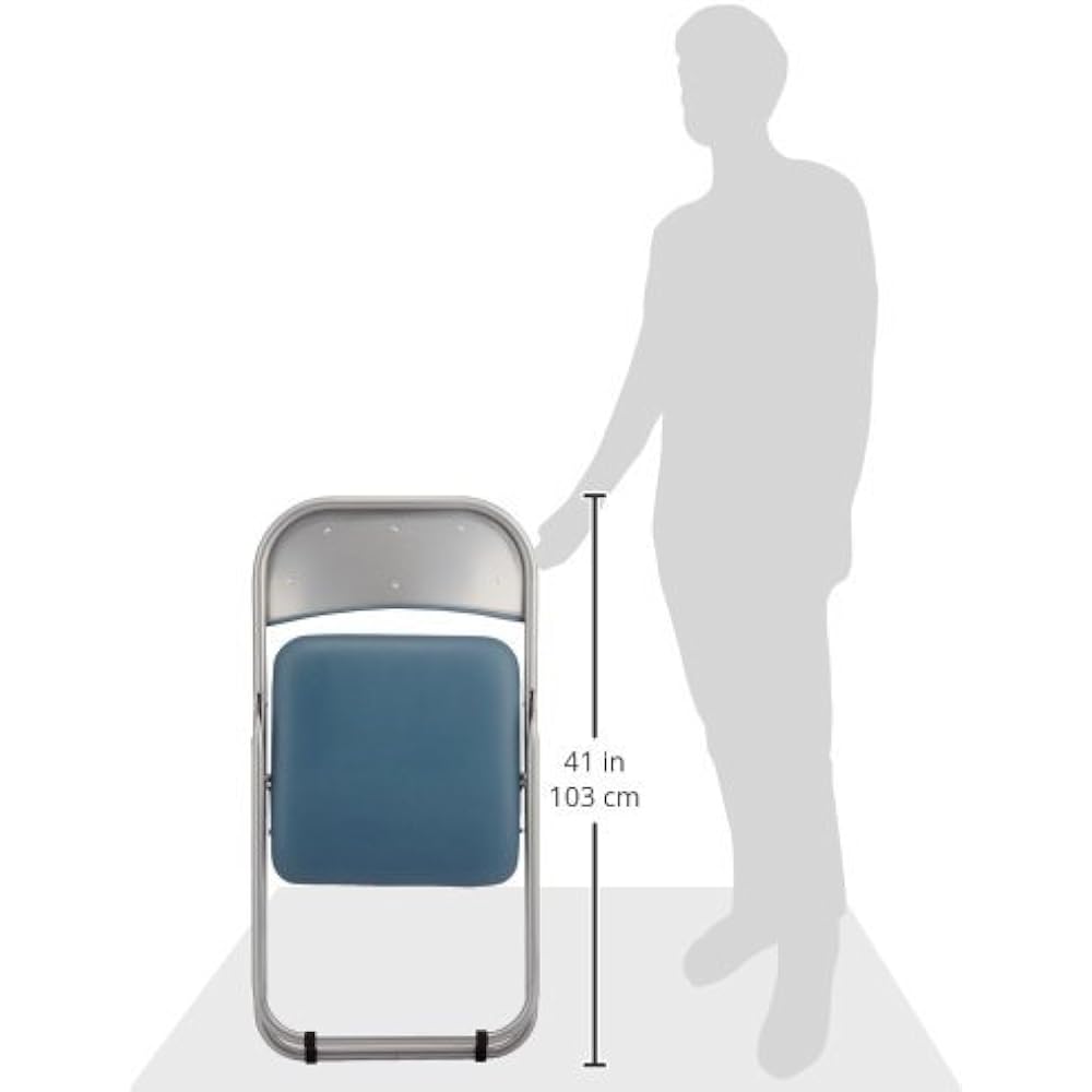Nakabayashi Desk Chair Folding Pipe Chair Blue CX-201B