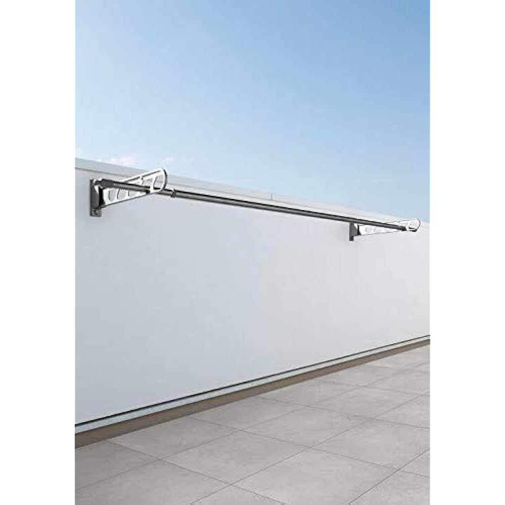 NASTA Outdoor Clothes Drying KS-DA307AB-SV Short Type Silver Body: Depth 30cm Body: Height 15cm Body: Width 3.8cm