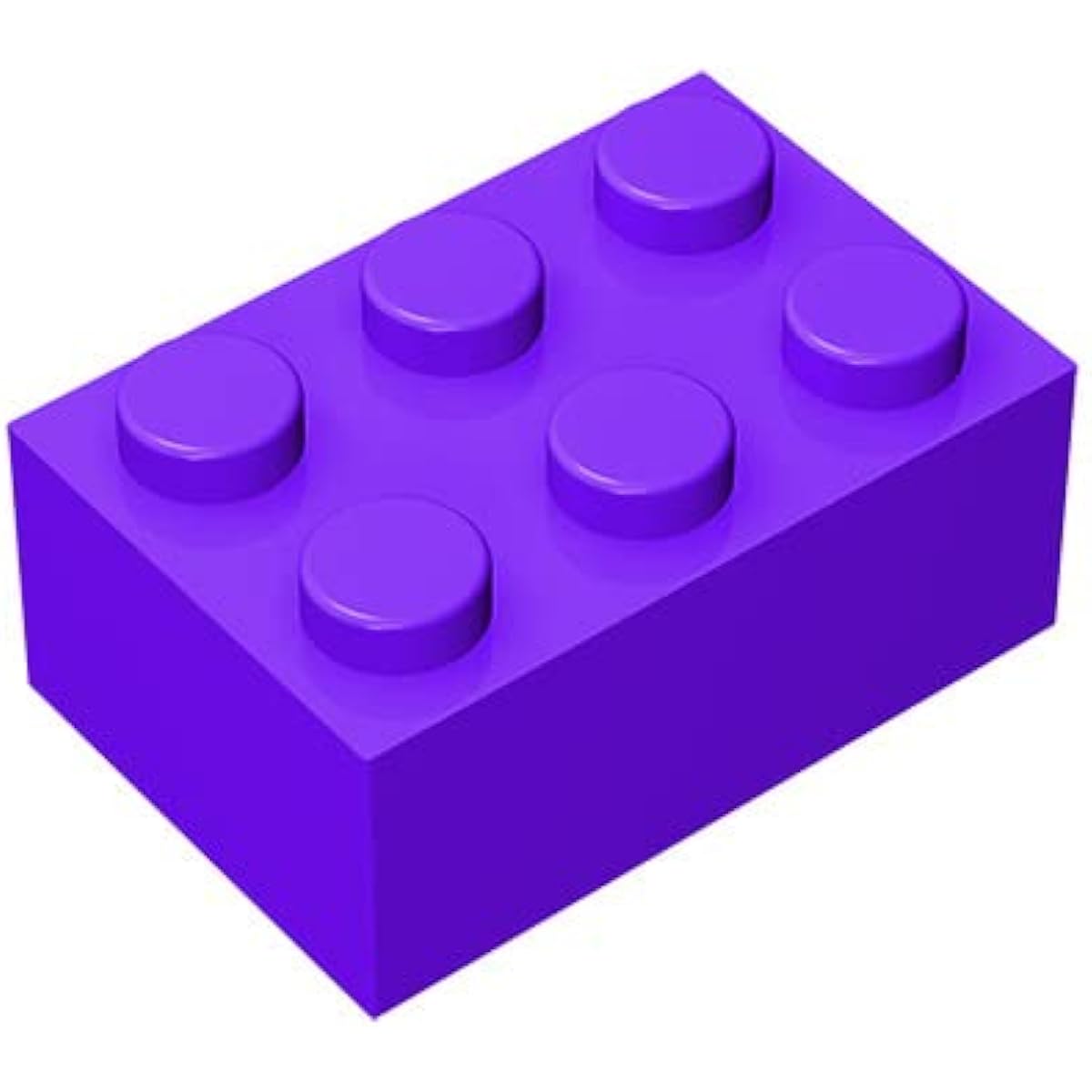 Classic Bulk Brick Blocks 2x3 100 Pieces Purple Bricks 2x3 Compatible with Lego Parts and Pieces 3002 Creative Playset Compatible with Major Brands (Color: Purple)