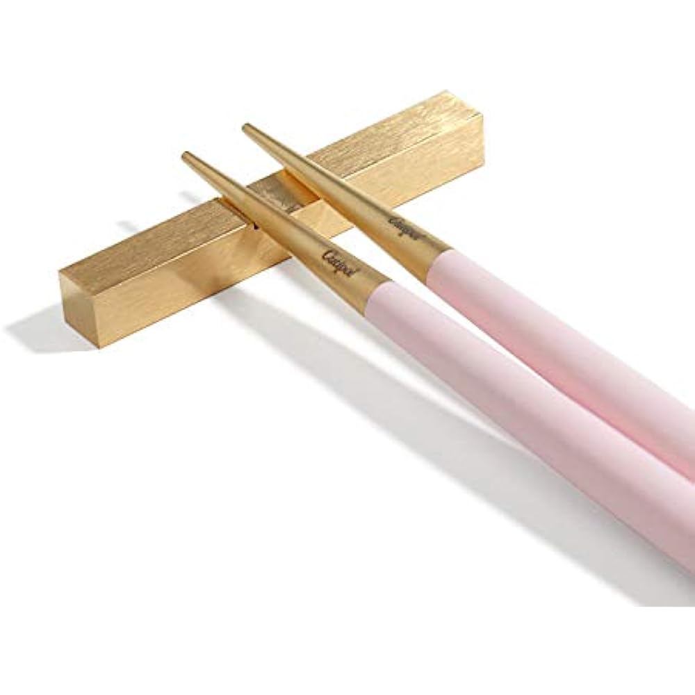 Cutipol GOA pink gold chopsticks + chopstick rest set G029PKGB