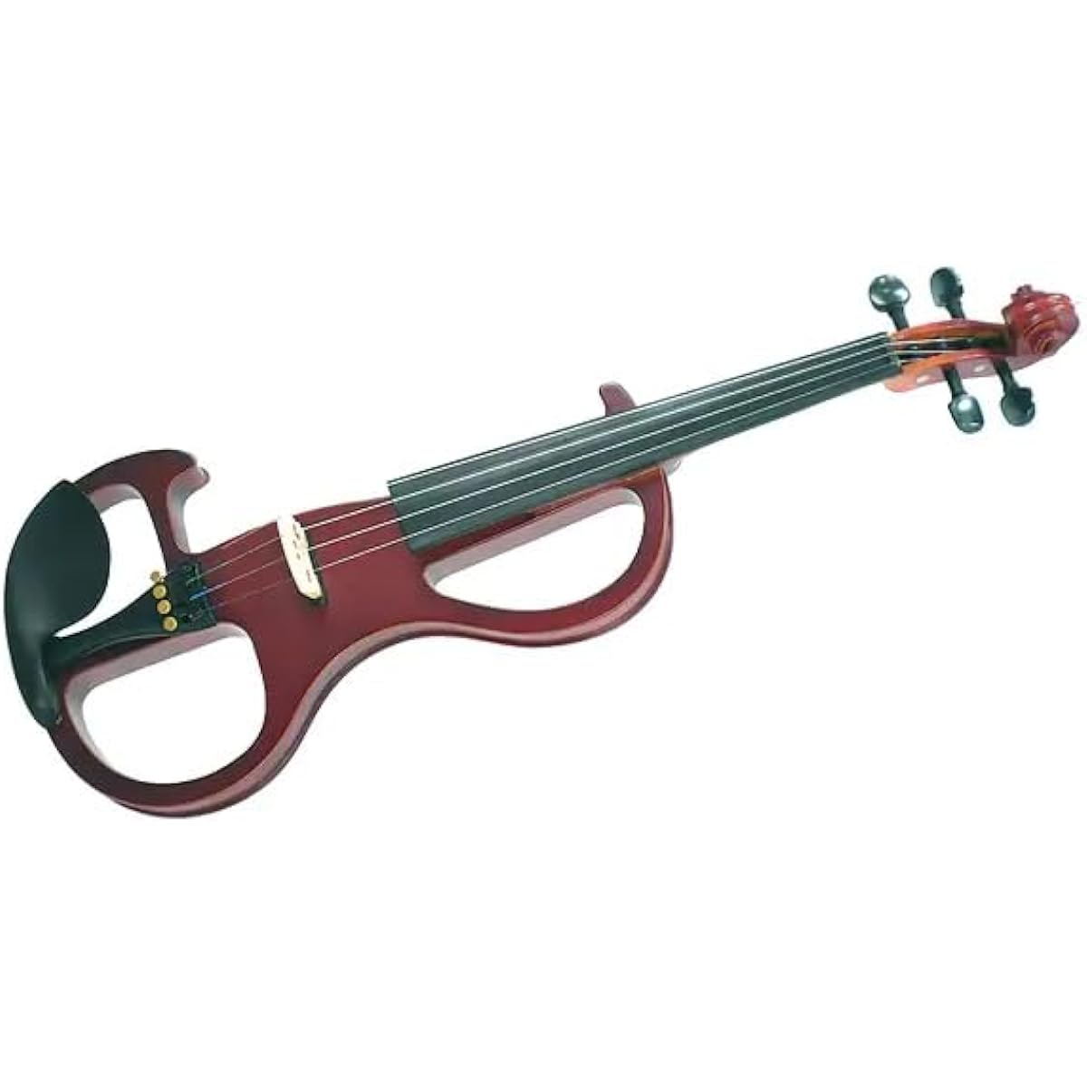 PLAYTECH Electric Violin 4/4 size 580g lightweight body with bow and case Brown