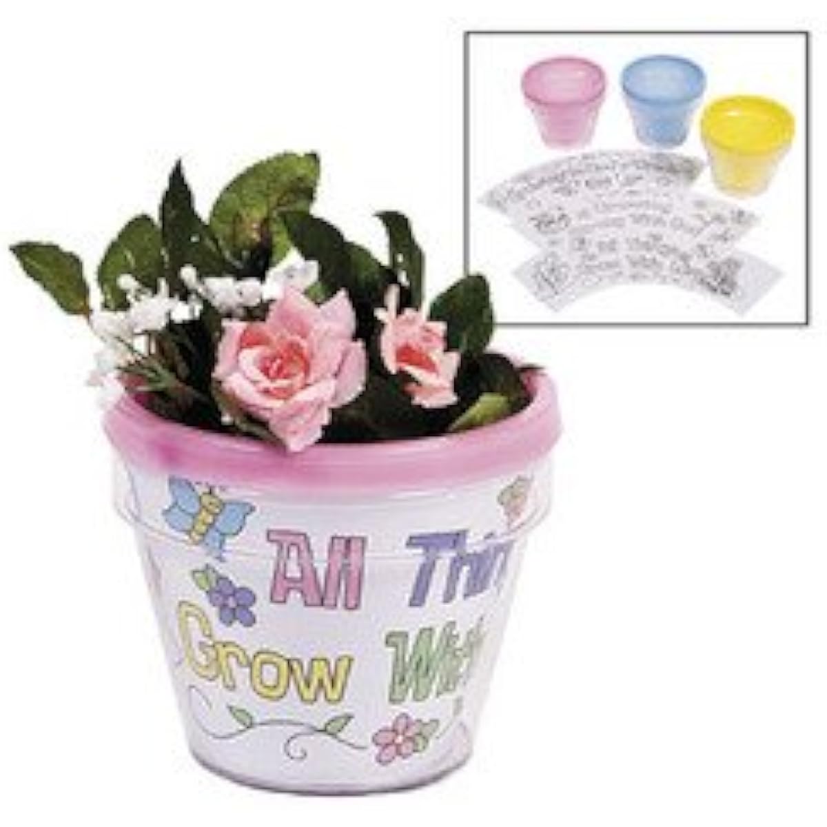 Color Your Own Growing in Gods Grace Flower Pot - Crafts for Kids and Fun Home Activities