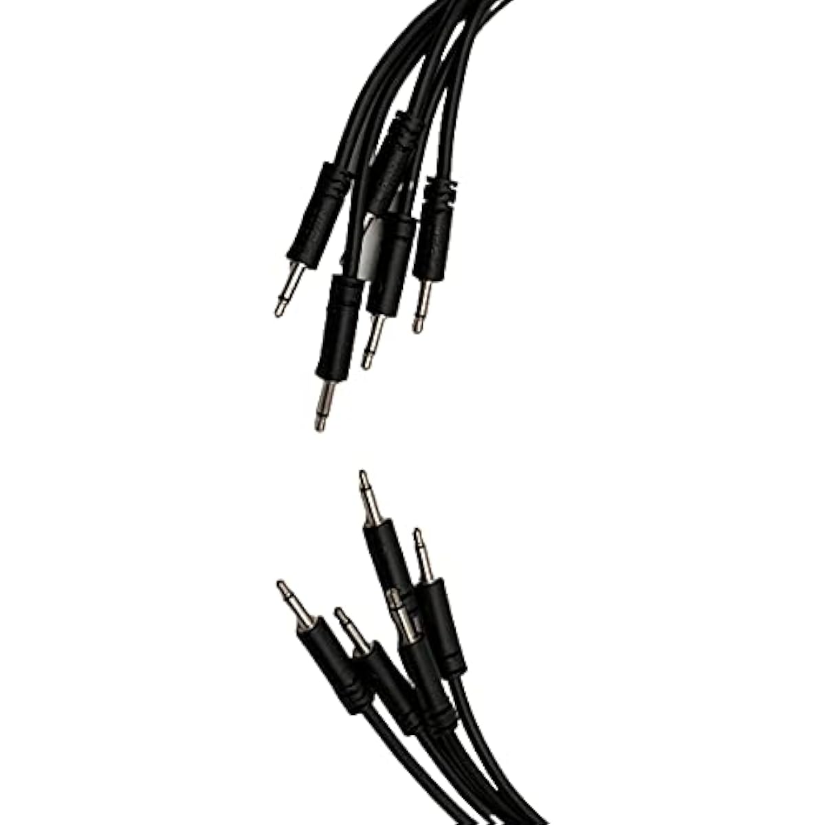 Luigis Modular Supply Spaghetti Urarack Patch Cables - 5 Pack Black Cables 24 (60cm)