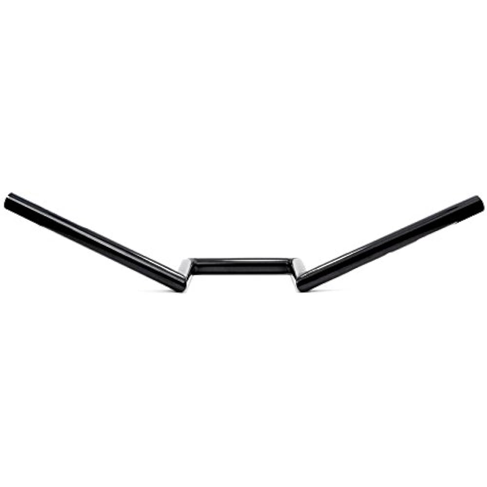 Krator Z Bars Replacement Handlebar Custom Bobber for Harley Triumph, Black 1" for Zee Zed