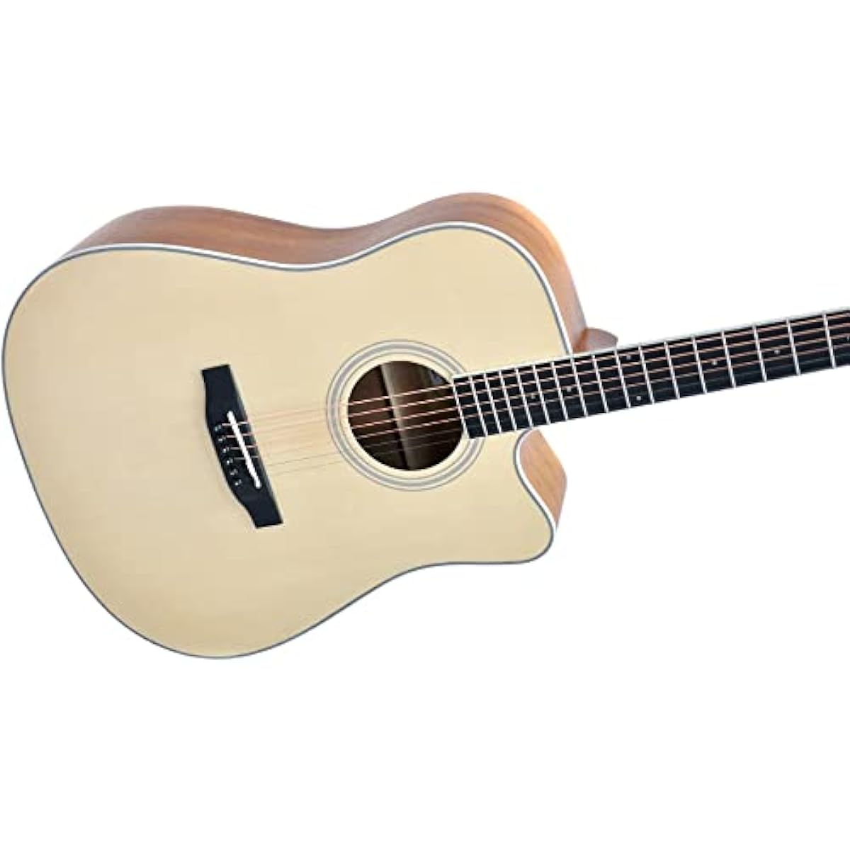 PLAYTECH Acoustic Guitar Dreadnought Cutaway Shape Natural Color