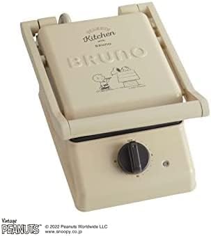 BRUNO PEANUTS Grill Sand Maker Single Ivory Snoopy Bruno Hot Sand Hot Sand Maker Stylish Electric Grilled to the ears Breakfast Bread Bread BOE091-ECRU
