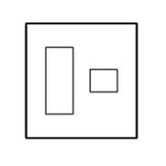 Panasonic Glacier Series Square Outlet Plate (for 3+1) Dark Brown [Made to Order] Set of 5 WTV6274A1-5
