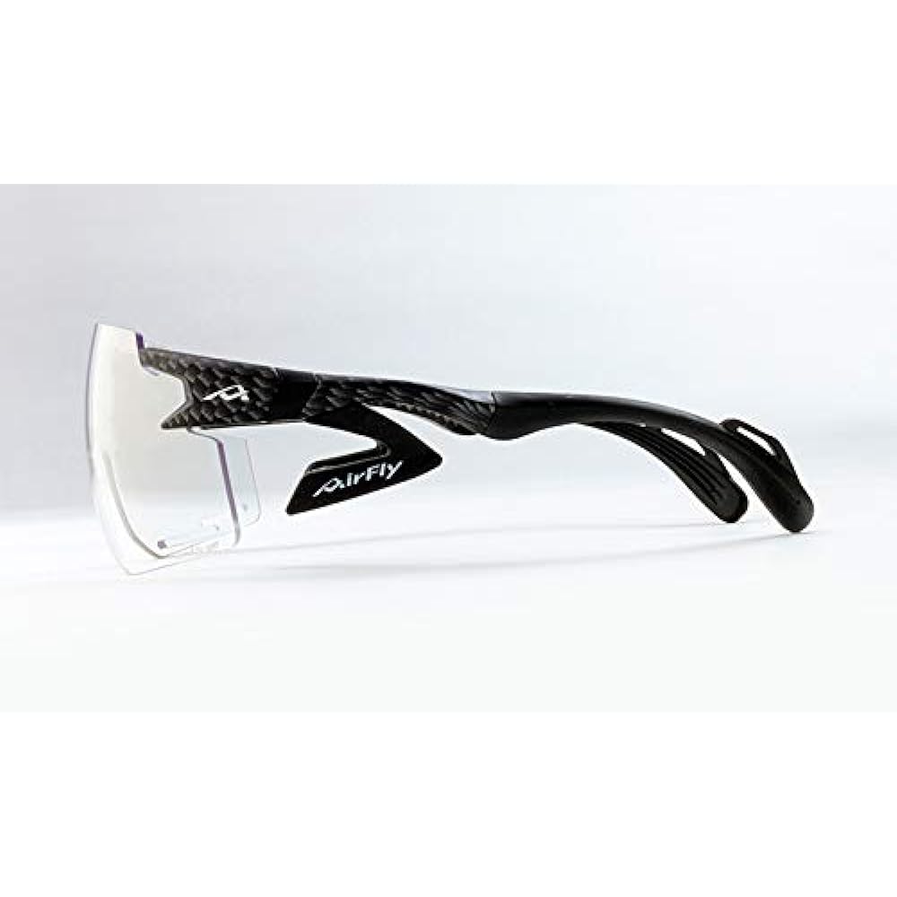 Airfly [Domestic regular product] Sports sunglasses without nose pad AF-301 BK series Frame color Carbon style Lens color Gray Photochromic lens Visible light transmittance 20% to 80% change UV cut rate 99% or more Product number AF-301 C-33BK