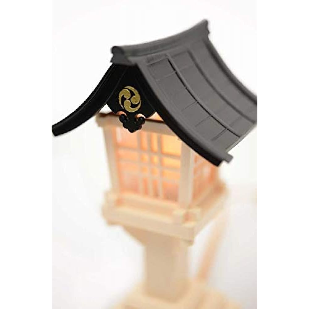 [Hiruta Butsu Shop] Sacred Tools Tomoe Crest Kasuga Lantern Plastic Black 1 Pair