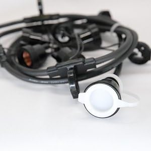 Hasegawa Seisakusho CCB5M-L5-P1 Lantern Cord Waterproof Type 5 Lights 1m Interval Black