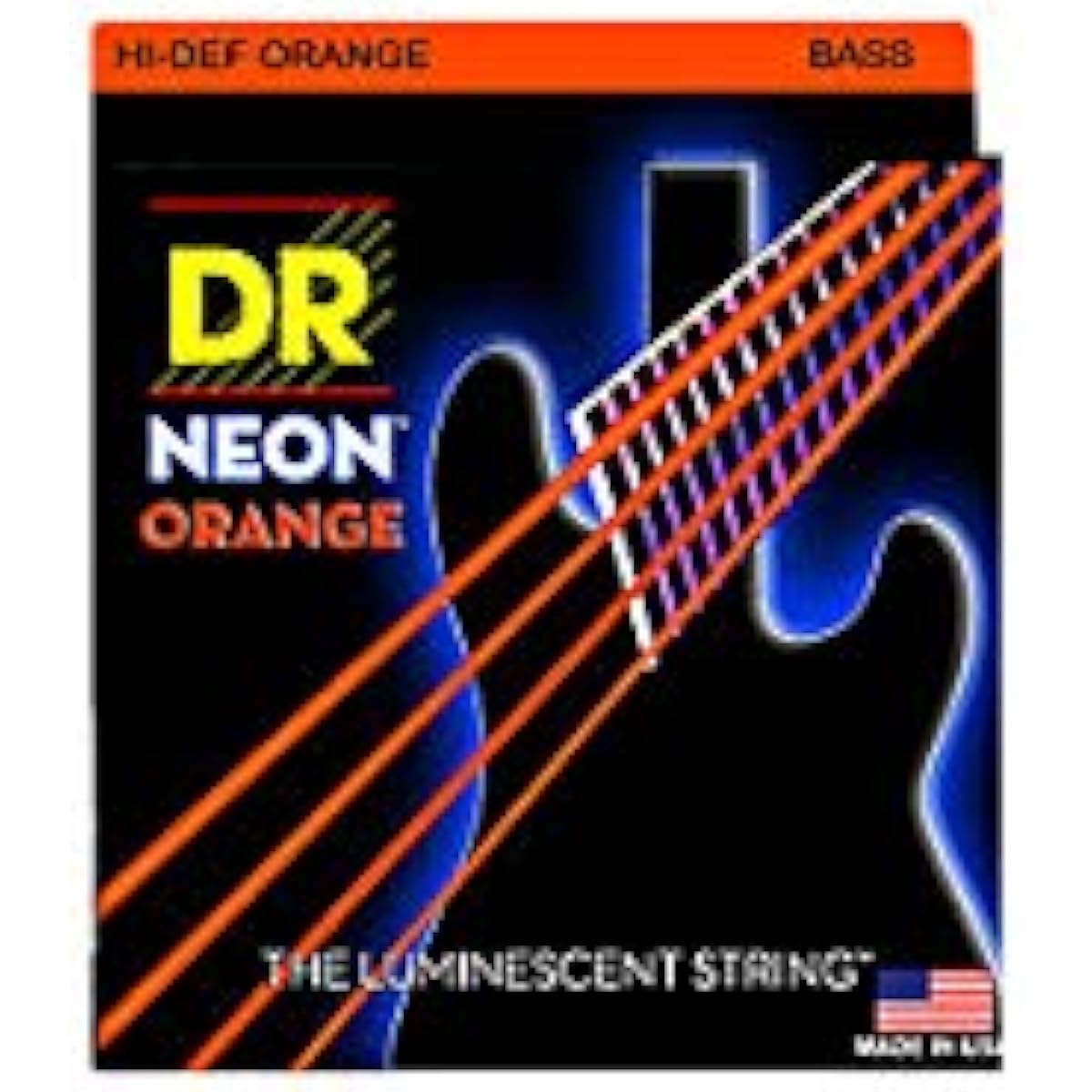 DR 5-string electric bass strings NOB5-40 Hi-Def NEON ORANGE