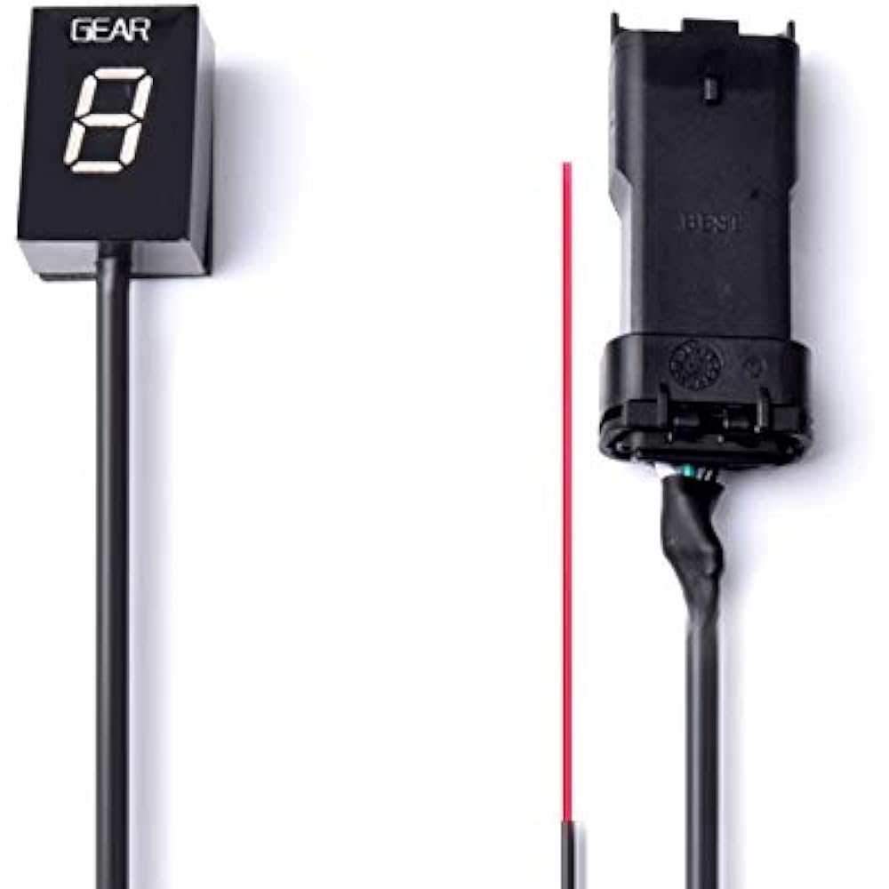 Ducati Monster 696 795 796 ABS/NON ABS All Years 796 Corse Stripe ABS/Non ABS ll Years Motorcycle Gear Indicator LED 1-6 Level Display Shift Light Bike Meter (Red, Gear Indicator)