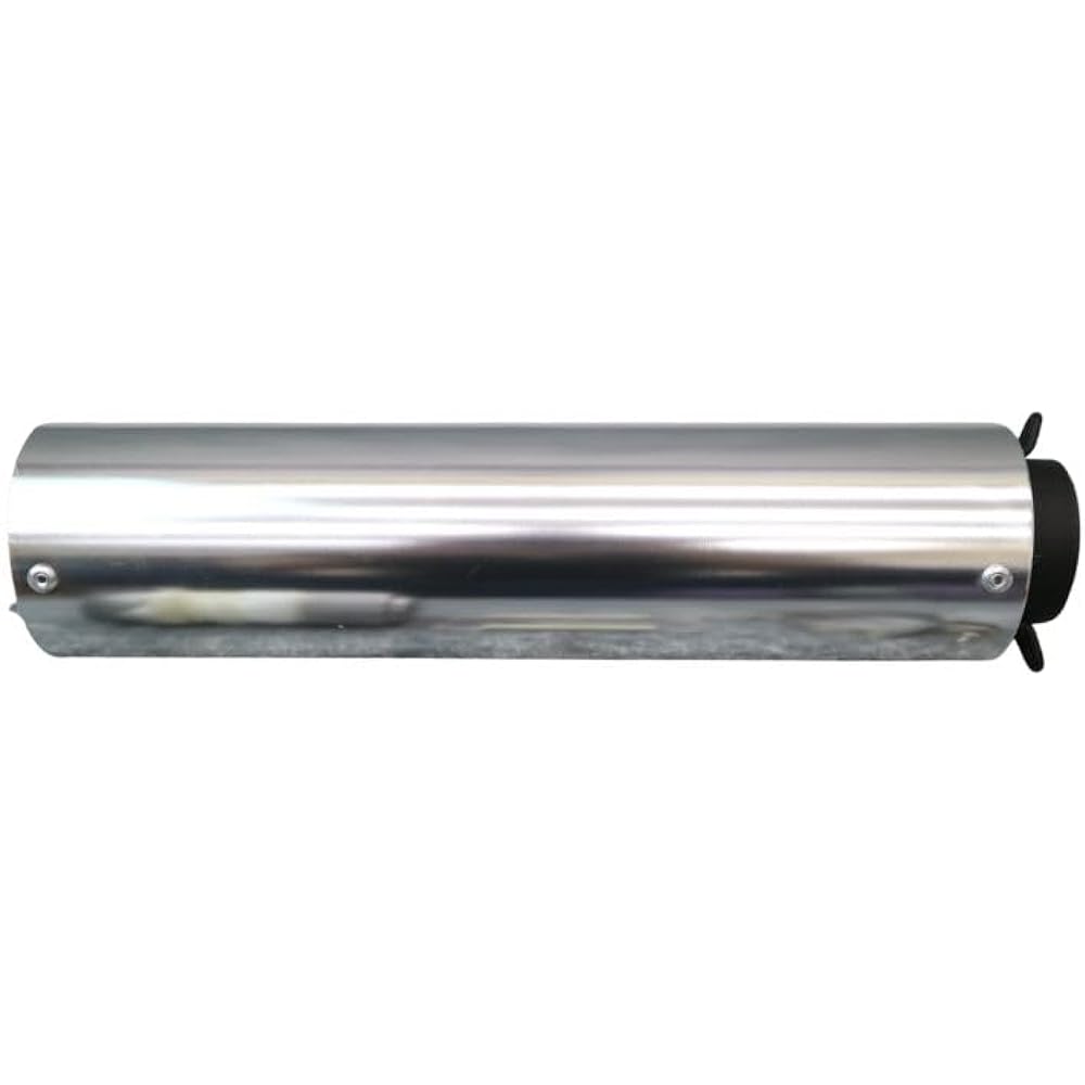Ende Silencer 50.8Π Selectable Color Band with Spring/General Purpose Aluminum Baffle Inner (Red x Silver)