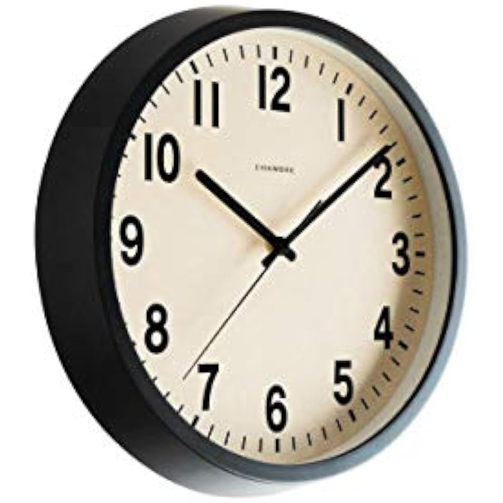 Interzero CHAMBRE PUBLIC BLACK radio clock BLACK CH-027BK w306×h306×d50mm