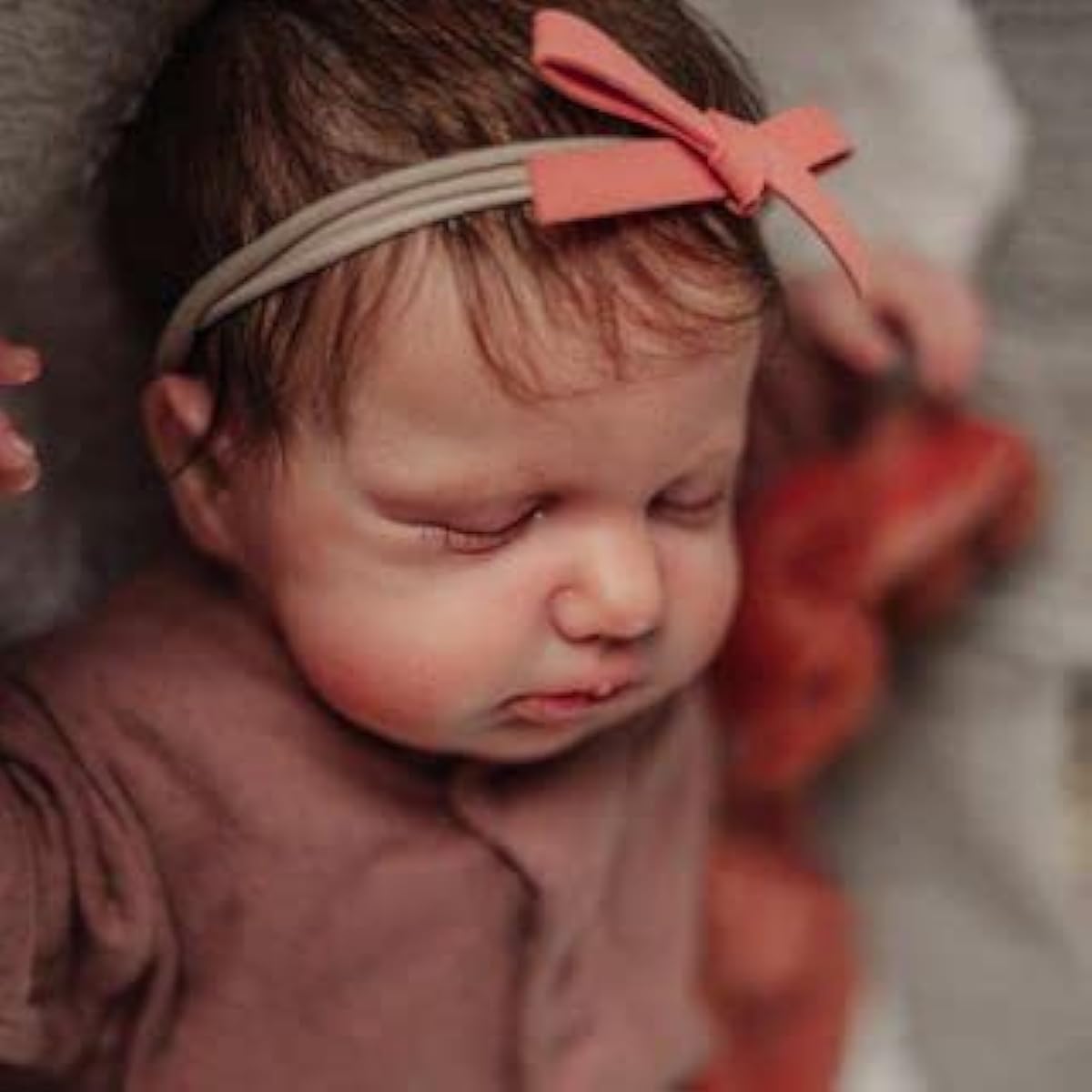 Pinky Reborn Baby Doll, 20 Inch Realistic Sleeping Newborn Baby Doll, Soft Silicone Baby Doll with Clothes and Toy Accessories, Ages 3+