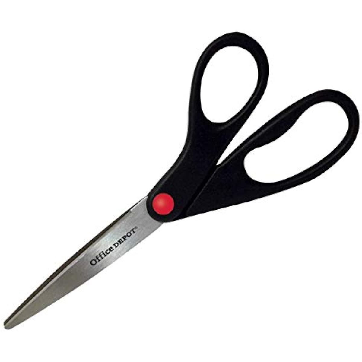 Office Depot Economy Price Scissors 8" Straight Black Handle 2 Pack