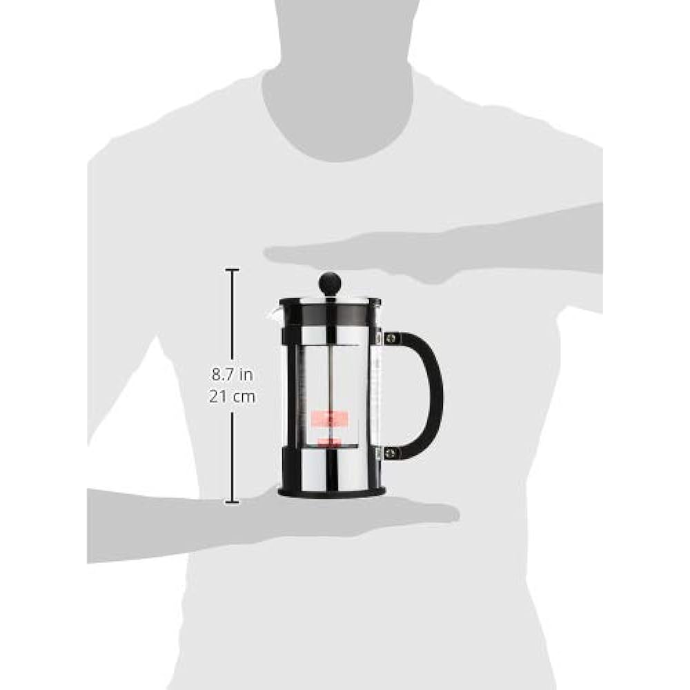 BODUM KENYA French Press Coffee Maker 1L Silver [Genuine Product] 11751-16