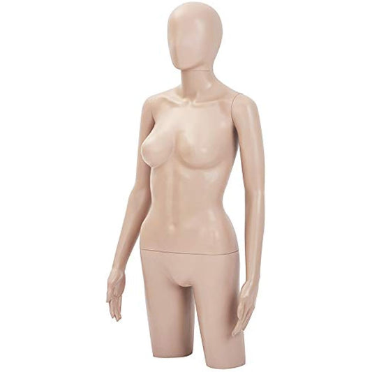 [DAISEI] Mannequin, above-the-knee torso, women's, height 105 cm, with arms [Size 9] B83 x W62 x H85 cm, female, upper body with arms, mannequin, plastic, store display, MK-8101A, no face