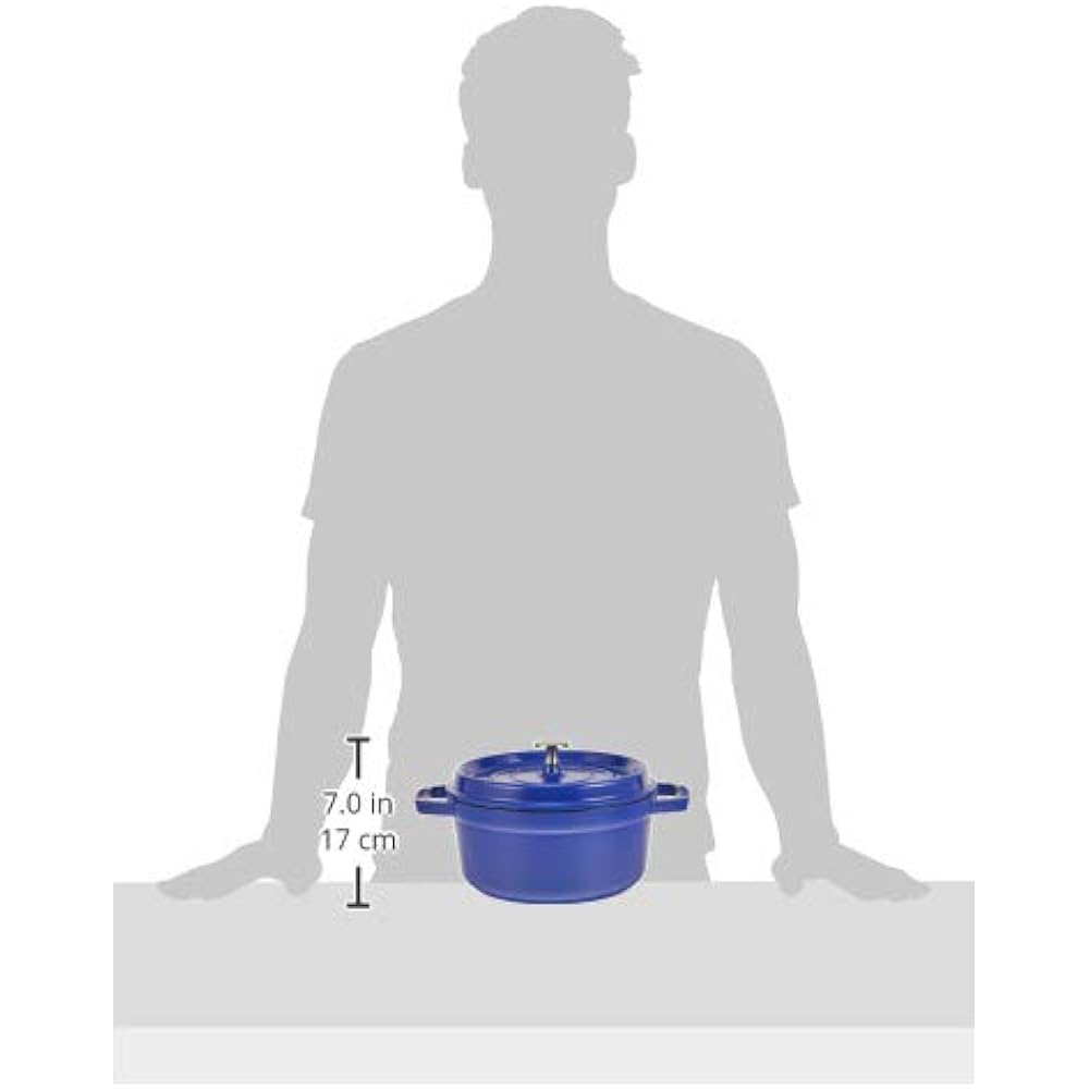 staub "Pico Cocotte Round Blueberry 22cm" Both Hand Cast Enamel Pot IH Compatible [Authorized Japanese Product] La Cocotte Round 40508-228