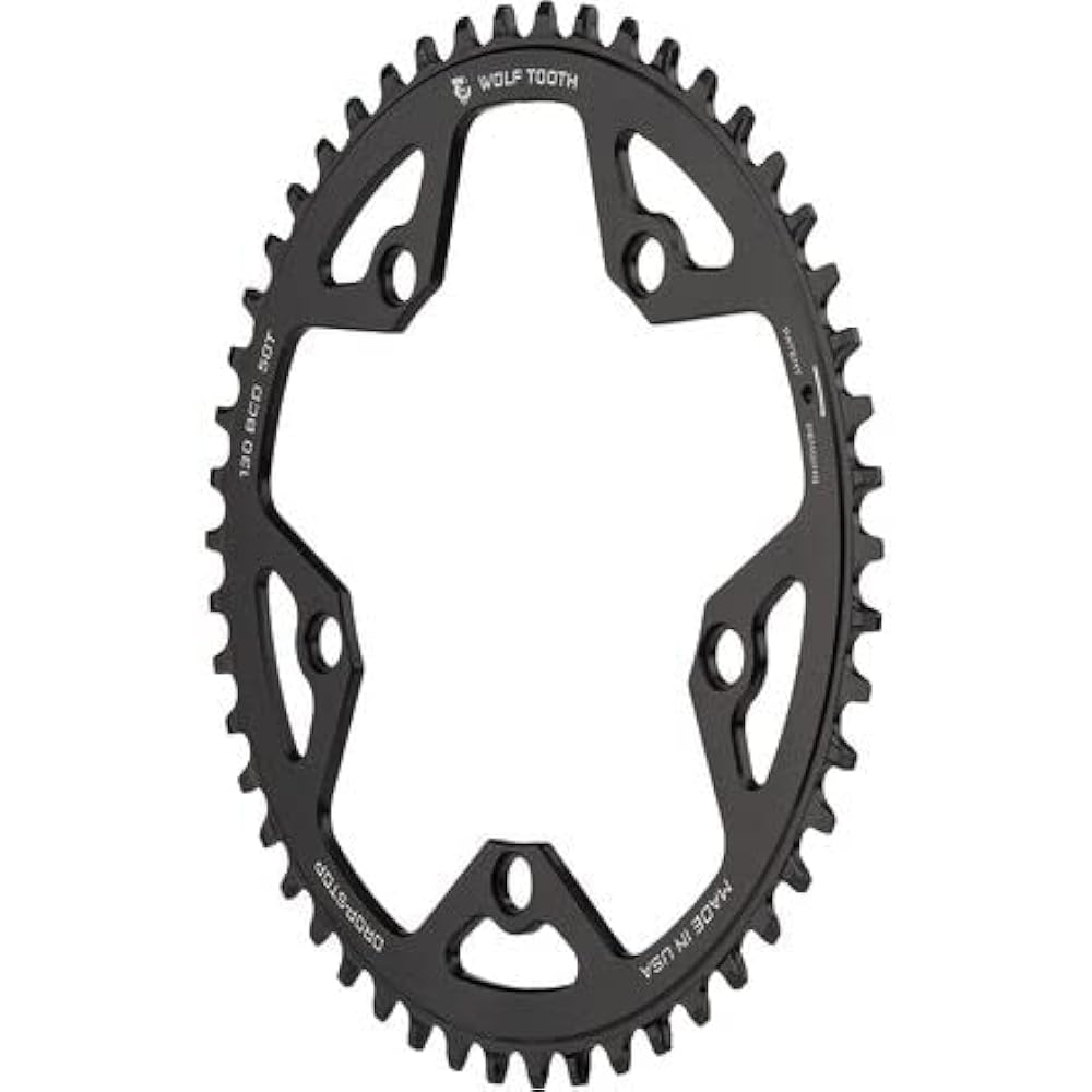 Wolf Tooth 130 BCD 5 Bolt Chainring 48T compatible with SRAM Flattop Chainring
