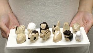 Wood carving animal interior wood set [T-Lab]