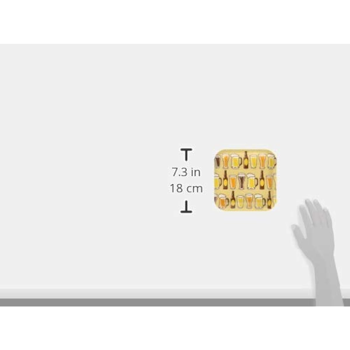 Creative Converting Cheers & Beers Square Paper Dessert Plate, 7", Natural