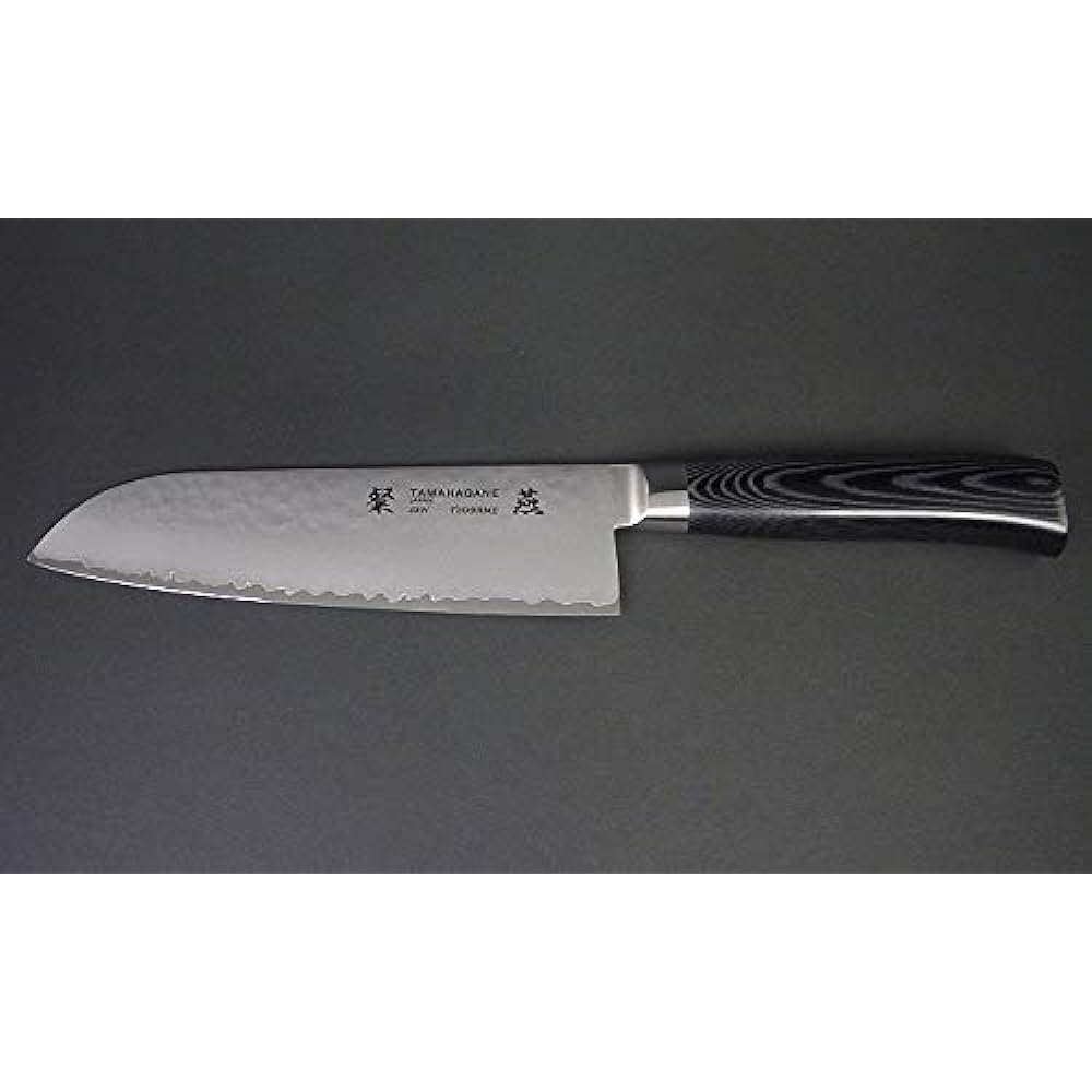 Kataoka Manufacturing Santoku Knife Black 160mm TAMAHAGANE SNMH-1115