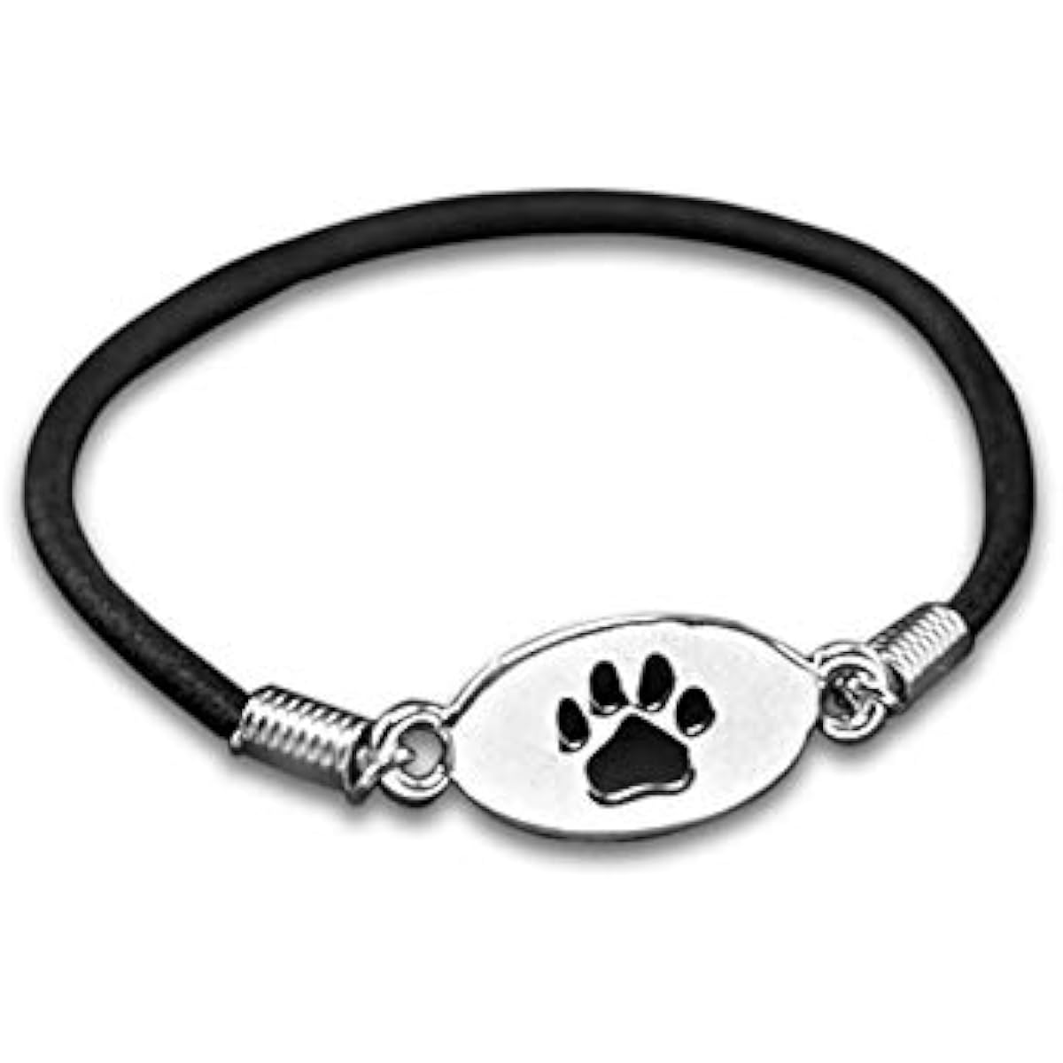 Black Paw Print Charm Bracelet - Stretch (Retail)