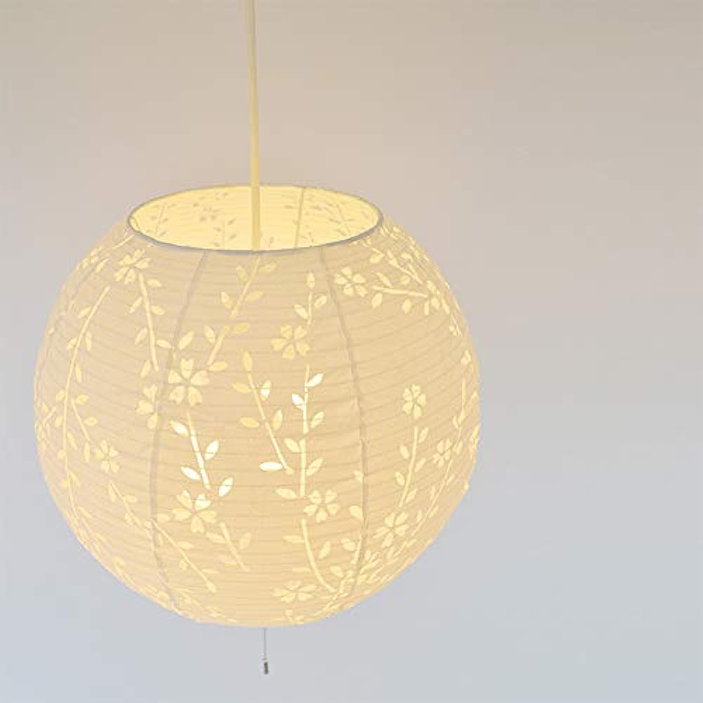 Colorful Design Japanese Lighting Mino Washi Cloth Pendant Light 3 Lights [Bulb Sold Separately] SPN3-1061-sakura komorebi Weeping Cherry Blossom Made in Japan Japanese Style Lighting Washi Lighting SPN3-1061 White