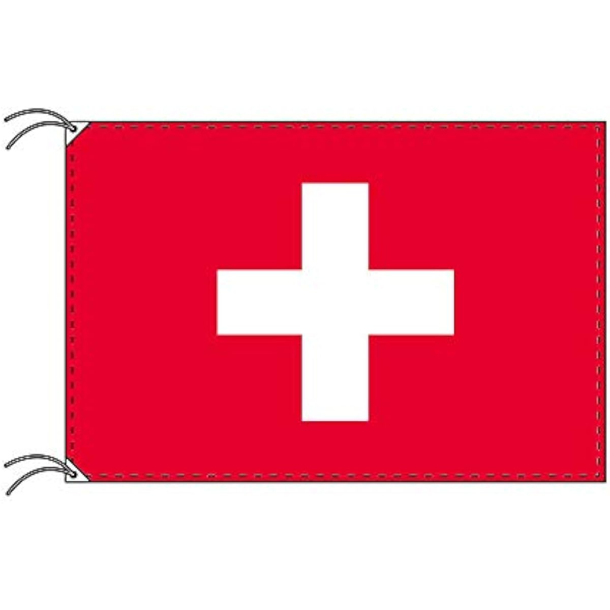 TOSPA Switzerland National Flag 90 x 135cm Made of Tetoron
