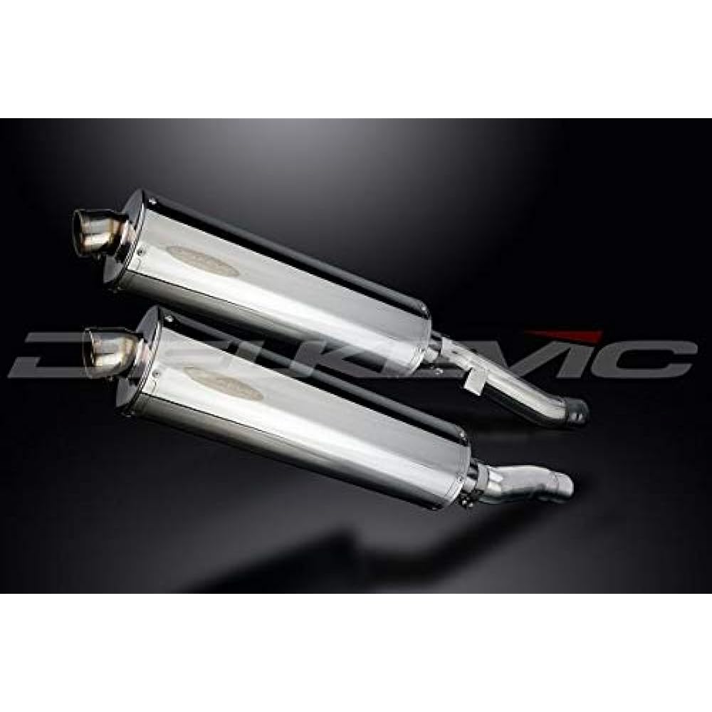 DELKEVIC Slip-on Stainless Oval Muffler KAWASAKI ZX6 1993-2009 / ZZR600 1990-1992 / ZZR400 1990-2001 450mm KIT0603