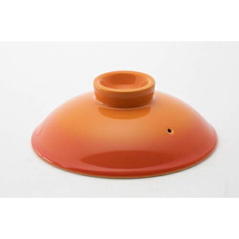 [Made in Japan, Mino Ware] Banquet No. 7 Earthen Pot Bake Orange with IH plate [For 1 to 2 people, Stylish, Made in Japan, IH compatible, KOYO] Microwave/oven compatible