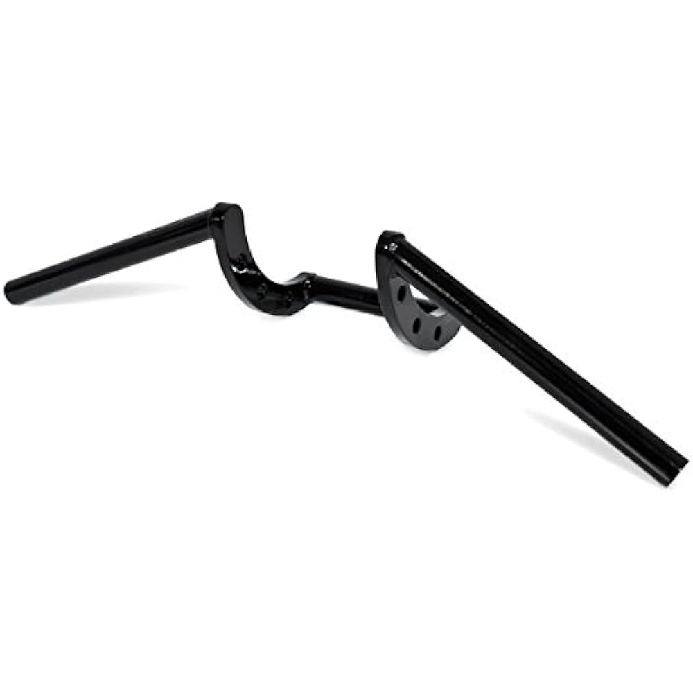 Krator Motorcycle Handlebar 1 Inch Black Z Bar Cruiser Bike for Honda VT Shadow Ace Classic 500 700 750 1100