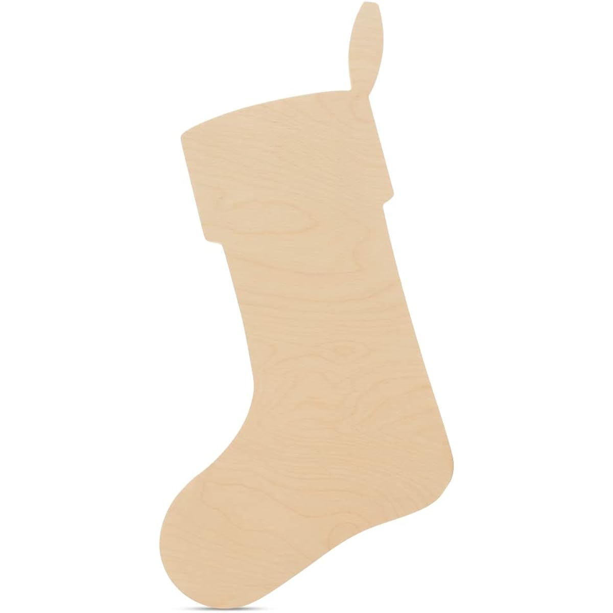Woodpeckers Wooden Stocking Cutouts 12" x 6" Unfinished Wooden Christmas Decorations for Party Crafts/Displays