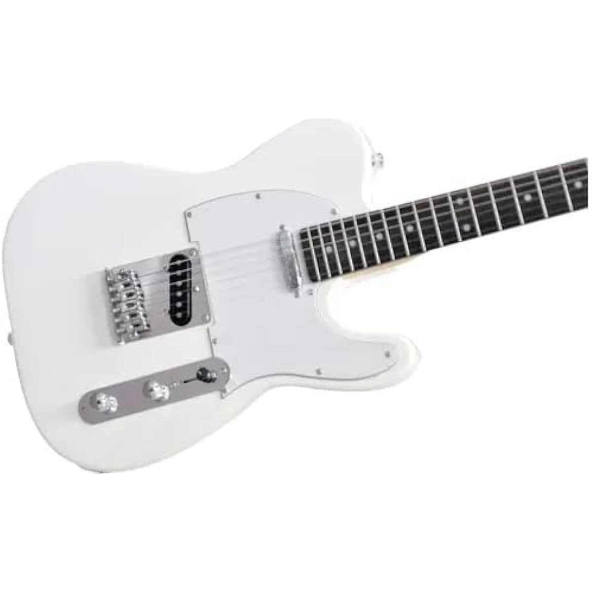 PLAYTECH Electric Guitar Telecaster Type Rosewood White