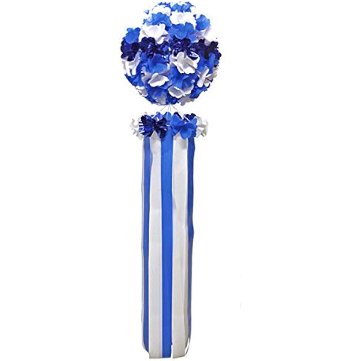 Tanabata Checkered Pattern Kusudama Streamer (135cm) Blue/Easy Tanabata Decorations Sparkly Decorations Bamboo Decorations Beautiful Bamboo Decorations Decorations 21152