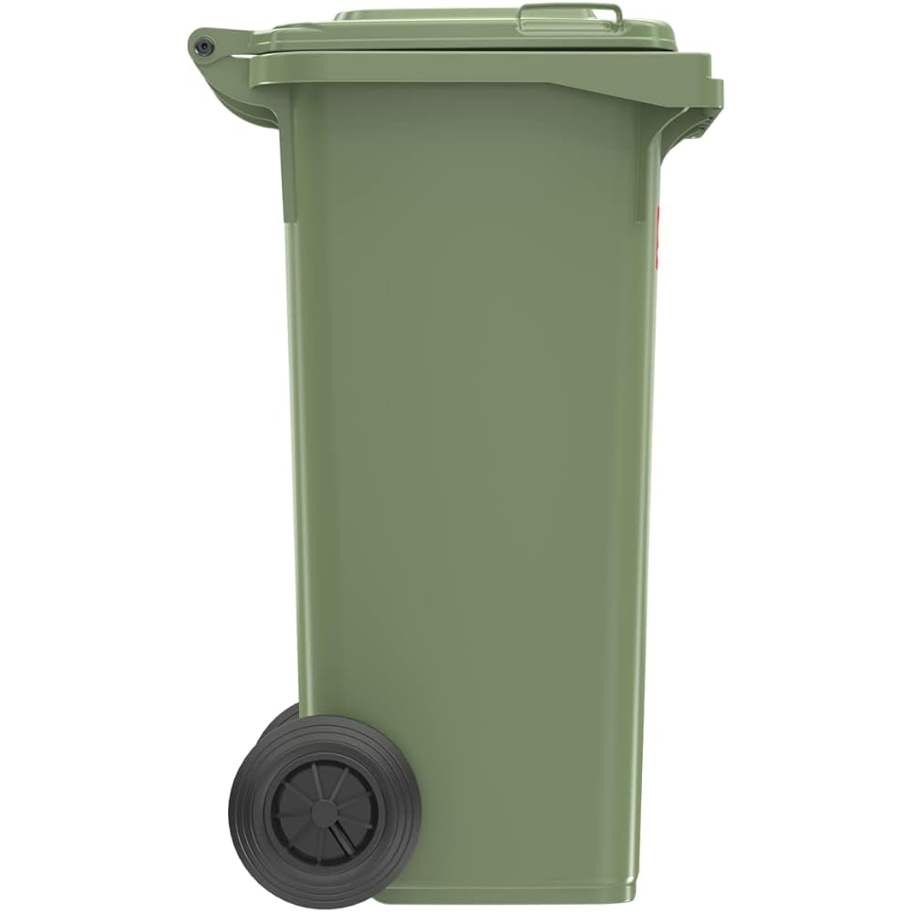 [Regular Imported Product] Made in Germany Trash Can (Dust Box) SULO 120L Green (Equipped with Rubber Casters)