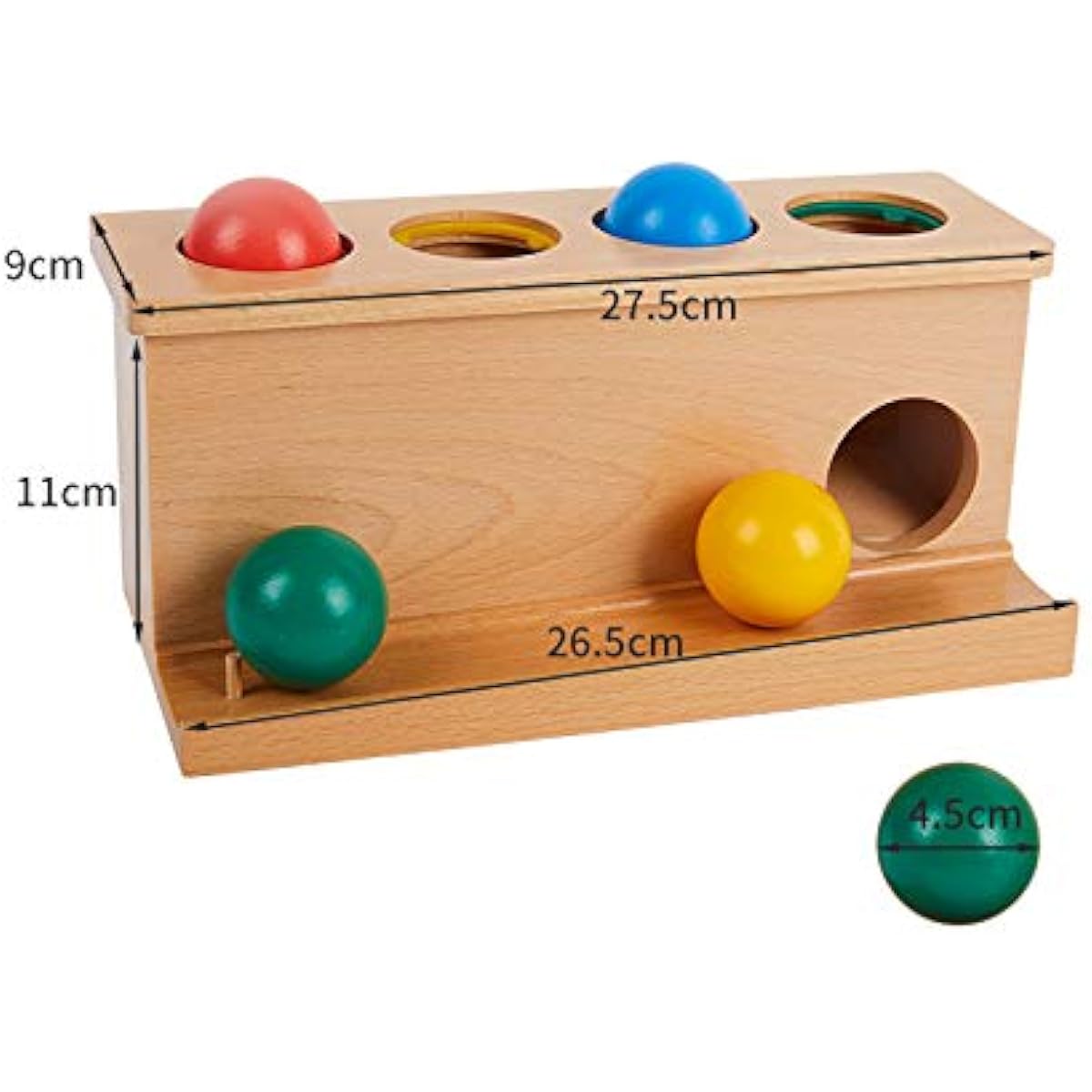 Adena Montessori Baby Push Object Permanent Ball Push Toy for 1 Year Old Toddler 2 Year Old