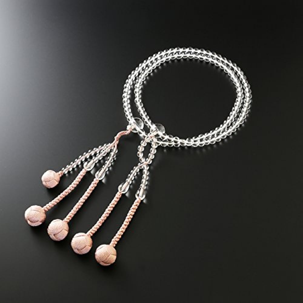 Kyoto Buddhist Altar Hayashi Prayer Beads Nichiren Sect Shake 0 Genuine Crystal (For Women) Official Ceremony [Bead Bag Set] SW-054 Kyoto Prayer Beads