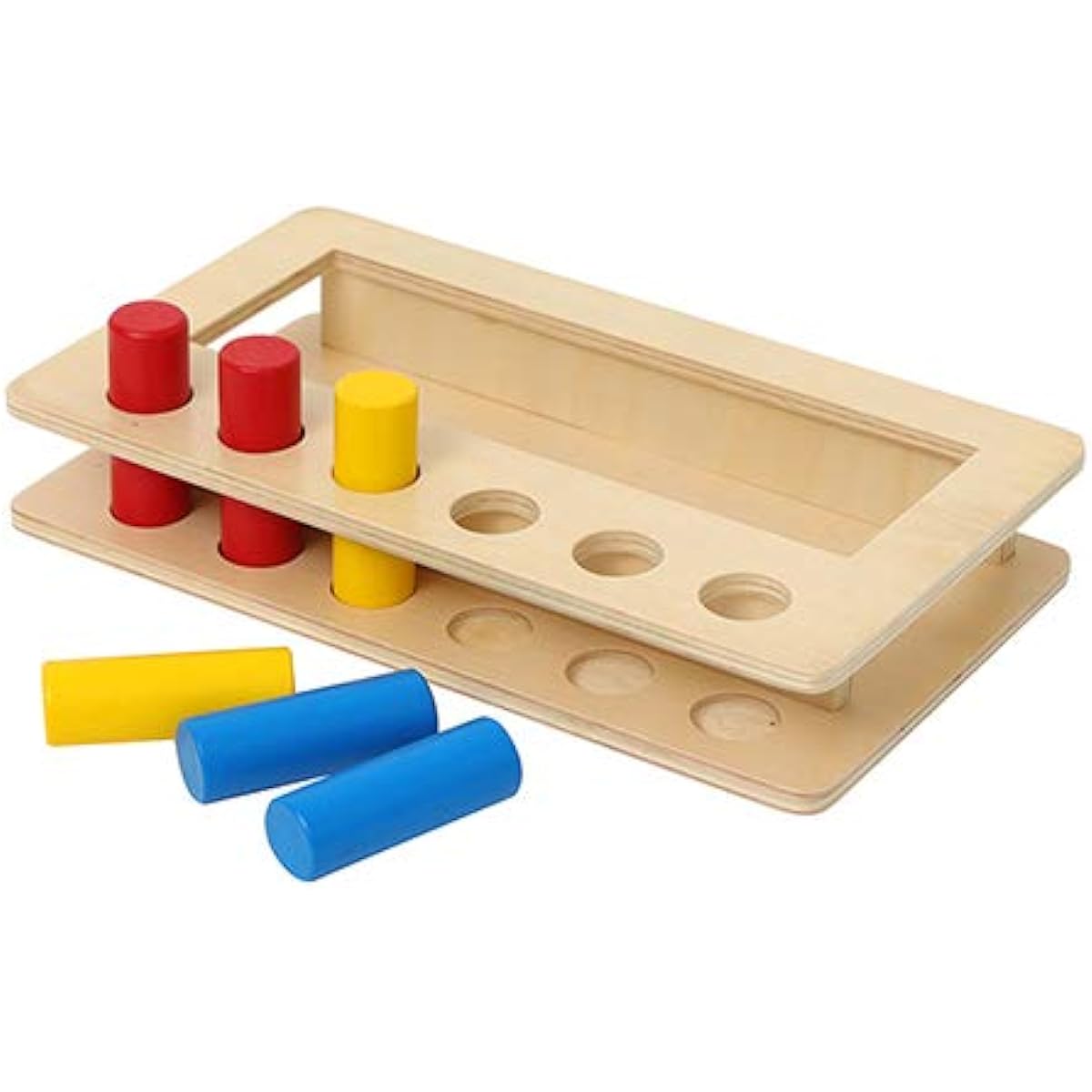 Montessori Material Imbucare Dowel Peg Set Toddler Preschool Toy