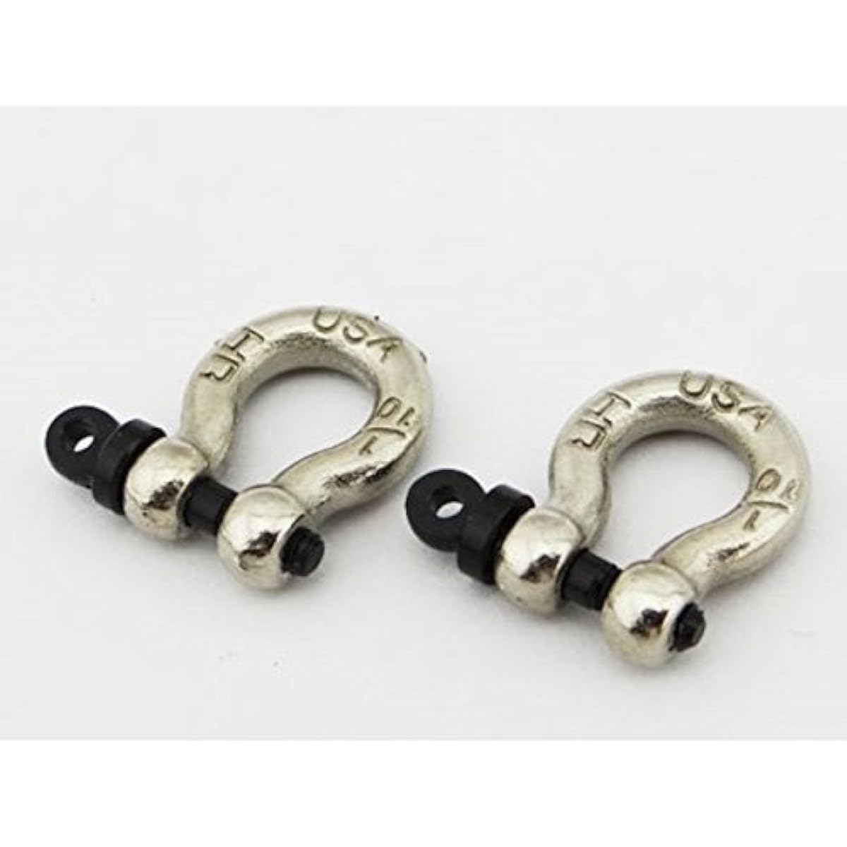 Hot Racing ACC808X08 1/10 Scale Aluminum Chrome Tow Shackle D-Ring (2)